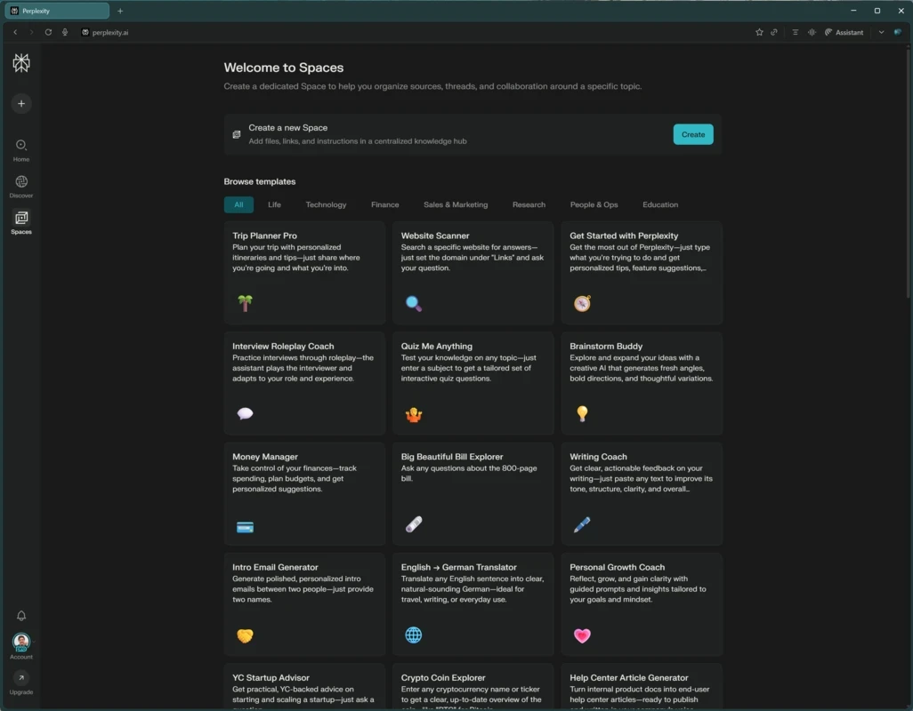 Comet Browser — tangkapan layar 5